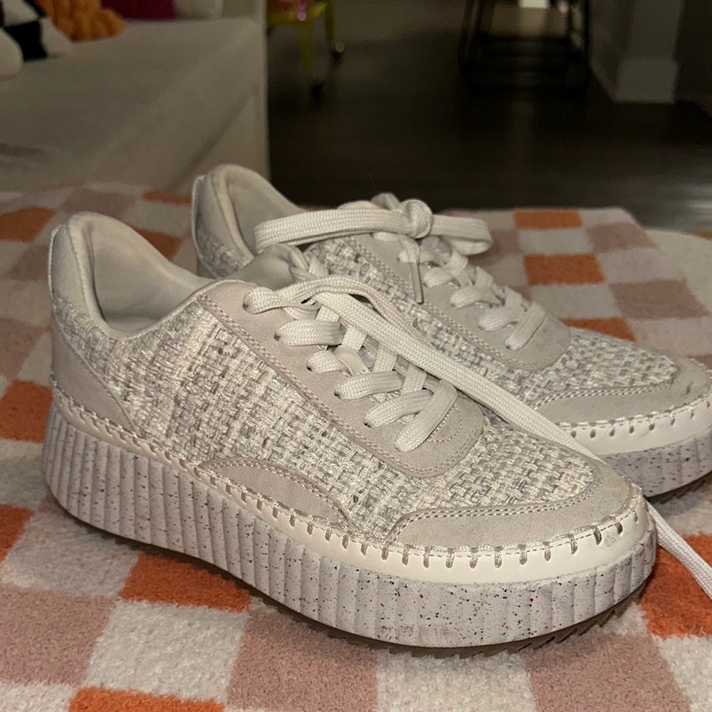 Stylish Tweed Platform Sneakers